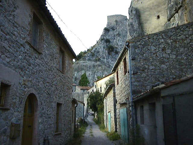 A view of the rock from near the church